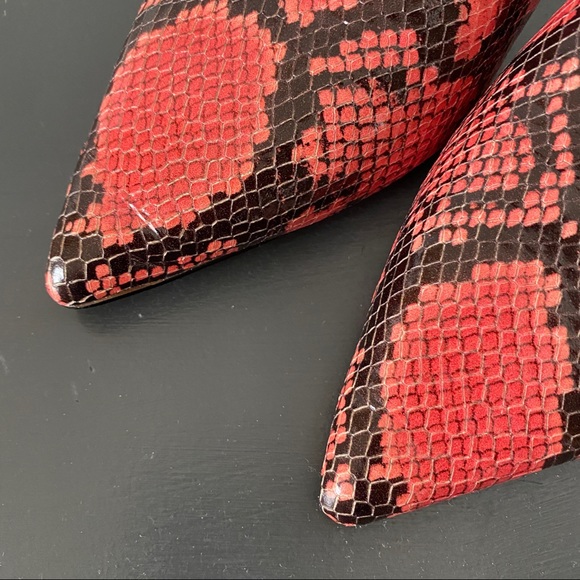 Vince Camuto Pink Snakeskin Loafers - Picture 5 of 11